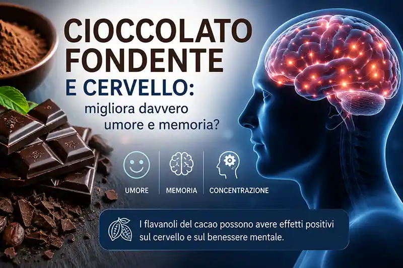 Cioccolato fondente e cervello: può davvero migliorare umore e memoria?